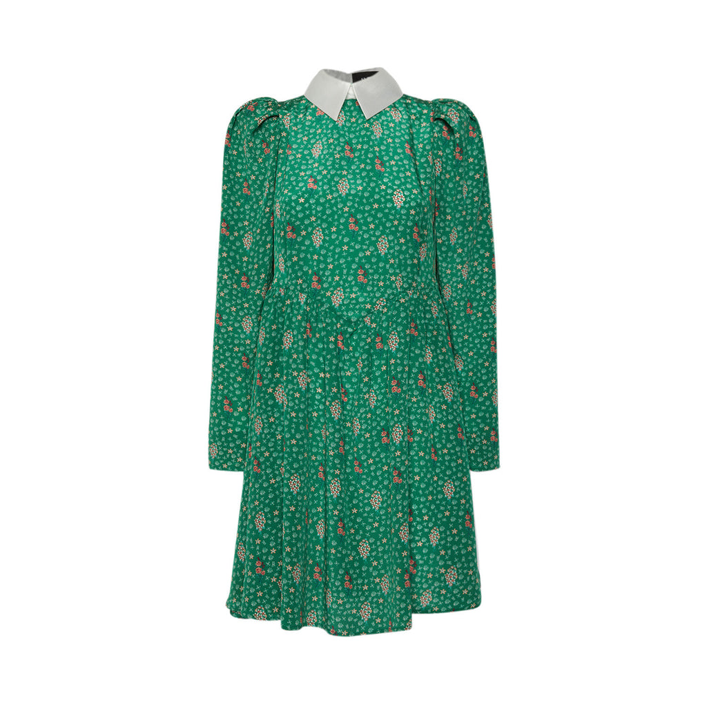 Sveta Milano Abito corto Oxford con stampa floreale su crêpe de chine di seta | Limited Edition