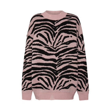 Sveta Milano  pink and black chunky sweater Arizona. Chunky Sweater. Sweaters. Pullovers. Knitwear. Made in Italy. Secured Payment. Extended Returns. Tiger sweater. Pull femme. Pull rock. Pull tigre. Tricots. Chandail. Pull femme marque. Pull rock and roll. Pull femme chic et original. Cardigan court femme. Cardigan femme. Cardigan long femme. Pull grosse maille. Pullover damen. Strickjacke. Strickwaren. Kurze strickjacke. Strickwaren. Strickpullover. Strickpullover damen. 