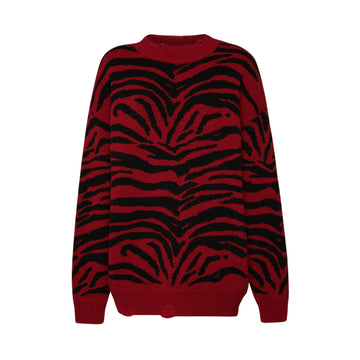 Sveta Milano red and black chunky sweater Arizona. Chunky Sweater. Sweaters. Pullovers. Knitwear. Made in Italy. Secured Payment. Extended Returns. Tiger sweater. Pull femme. Pull rock. Pull tigre. Tricots. Chandail. Pull femme marque. Pull rock and roll. Pull femme chic et original. Cardigan court femme. Cardigan femme. Cardigan long femme. Pull grosse maille. Pullover damen. Strickjacke. Strickwaren. Kurze strickjacke. Strickwaren. Strickpullover. Strickpullover damen. 