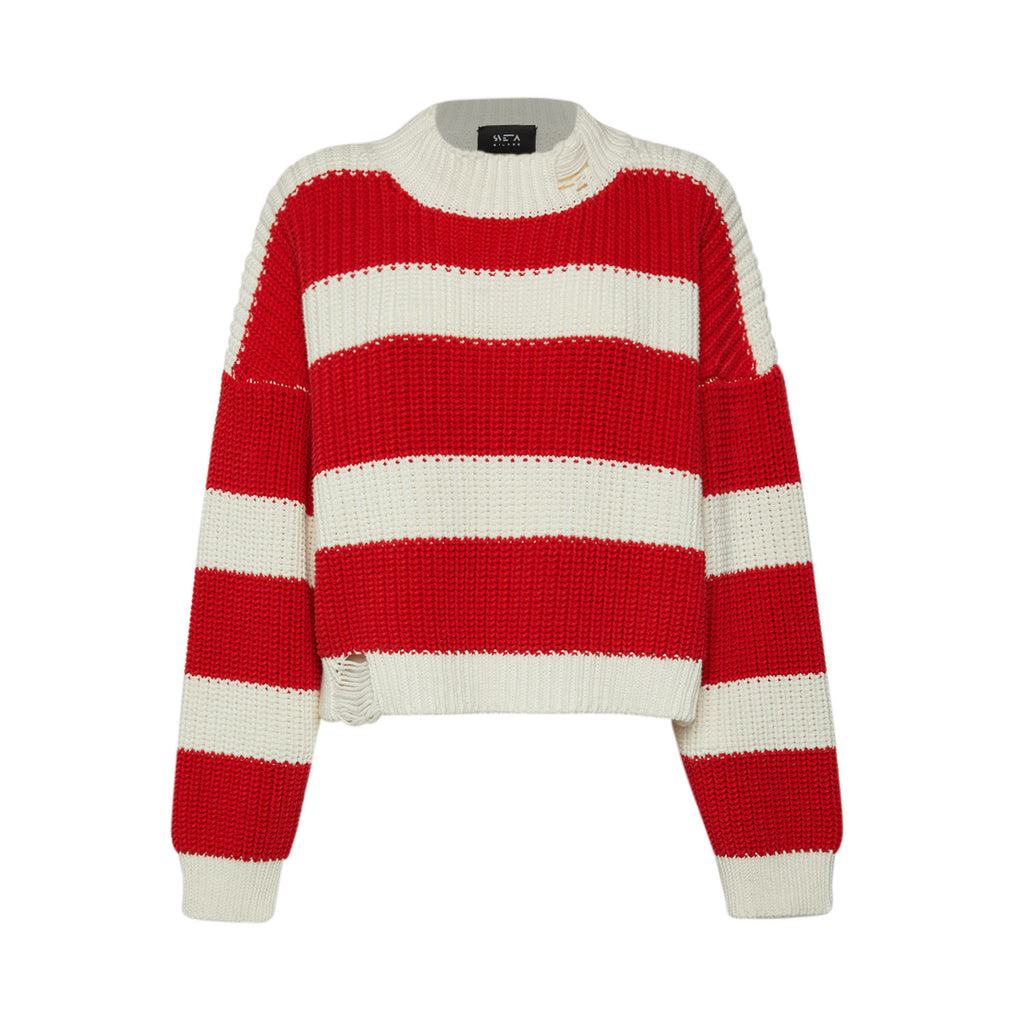 Sveta Milano striped Knit Sweater Amélie. Knitwear sweater. Women chunky sweater. Pullover damen. Strickjacke. Strickpullover. Strickpullover damen. Grunge pullover. Pull femme. Tricots. Chandail. Pull femme marque. Pull en maille. Pull en maille femme. Pull rock. Pull rock and roll. Pull femme chic et original. Striped sweater. Gestreifter pulli. Grunge kleidung. 